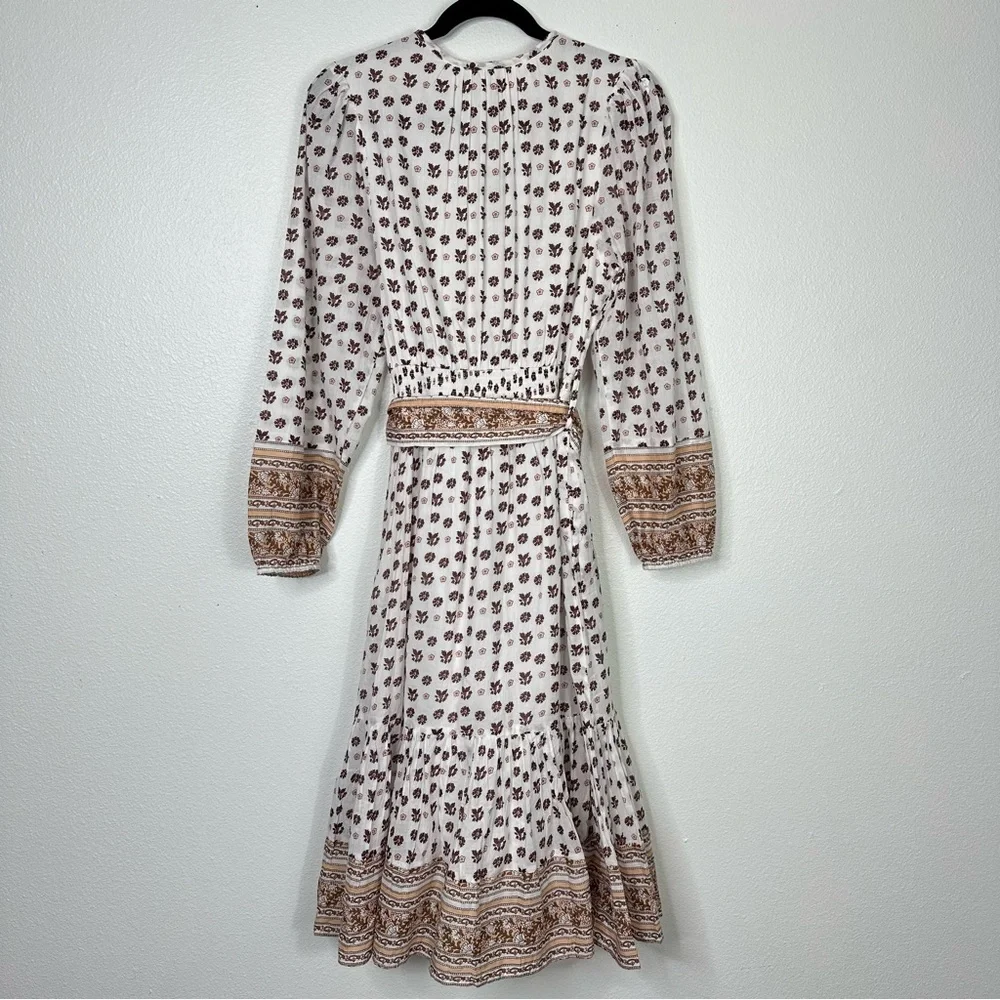 Cleobella Blakely midi dress cottagecore prairie bohemian floral v neck casual - Picture 3 of 13